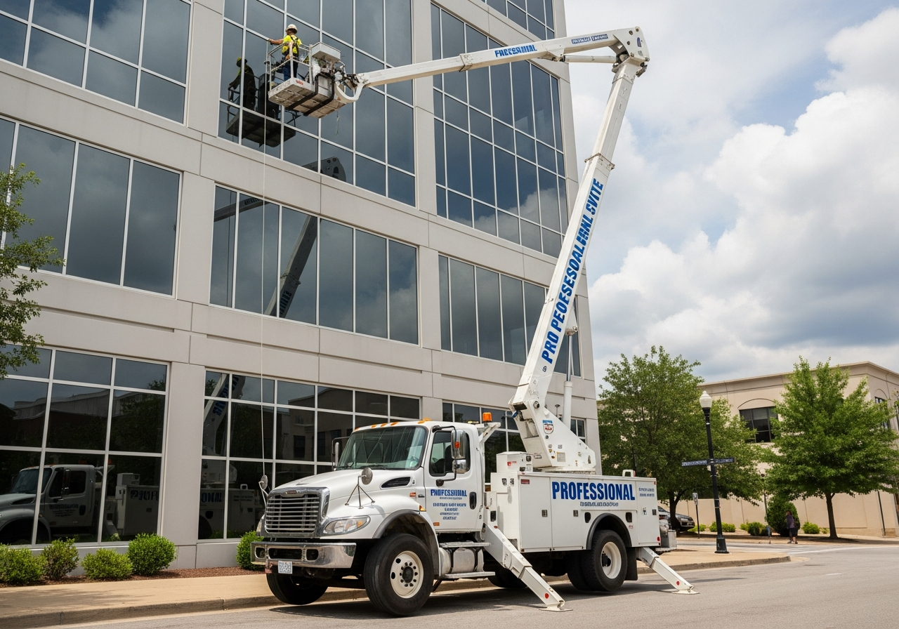72ft boom truck providing equipment access