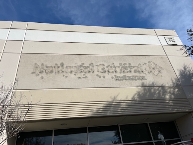 Before — Precast Concrete Panel — Sign Ghost Removal